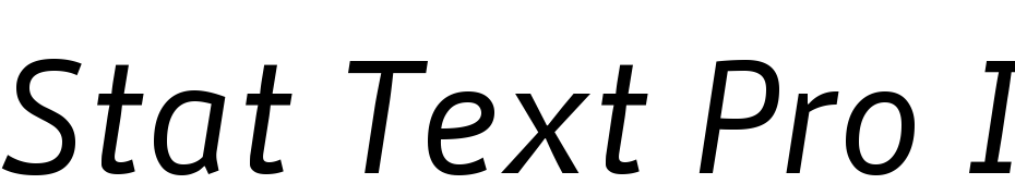 Stat Text Pro Italic Yazı tipi ücretsiz indir